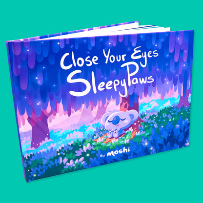 Close Your Eyes, SleepyPaws - Hardcover Story Book